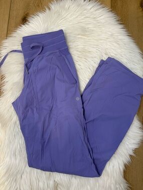 lululemon athletica Lavender Ribbed Drawstring Dance Pants - Size 4